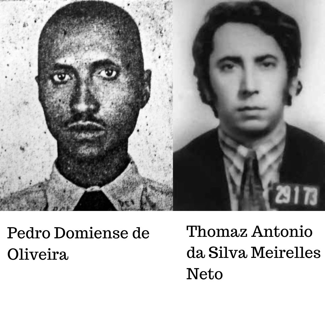 Solto para morrer: Pedro Domiense de Oliveira (1921 – 7/5/1964) e Formado em Moscou: Thomaz Antonio da Silva Meirelles Neto (1943 – 7/5/1974). “Dos Filhos deste Solo”, Nilmário Miranda e Carlos Tibúrcio.