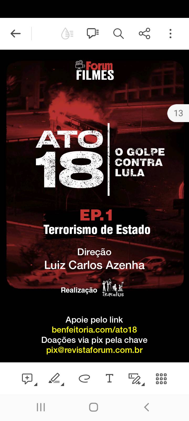 Ato 18 – O golpe contra Lula, documentário da Revista Fórum. Assista.