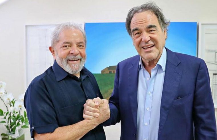 Lula e Oliver Stone em Cannes