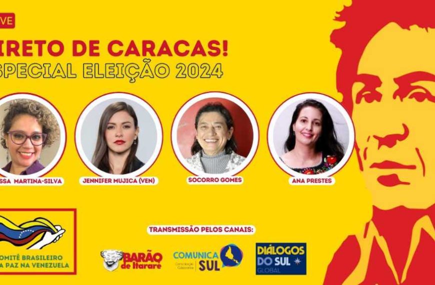 Jornalista brasileira em Caracas participa de debate sobre eleições de domingo (veja vídeo)